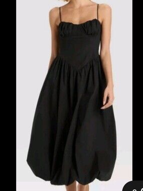 Future Maxi Bubble Dress in Black Size XXL NWT